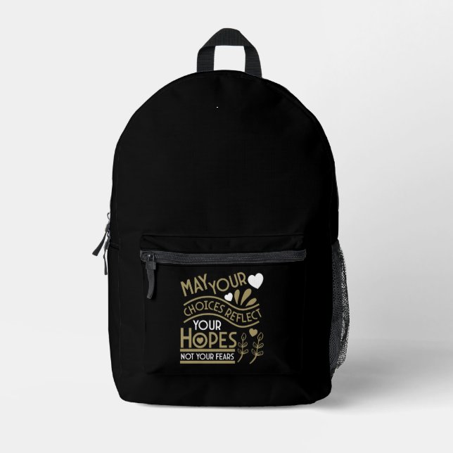 Mochila Impresa Refleja tus esperanzas de motivación (Anverso)