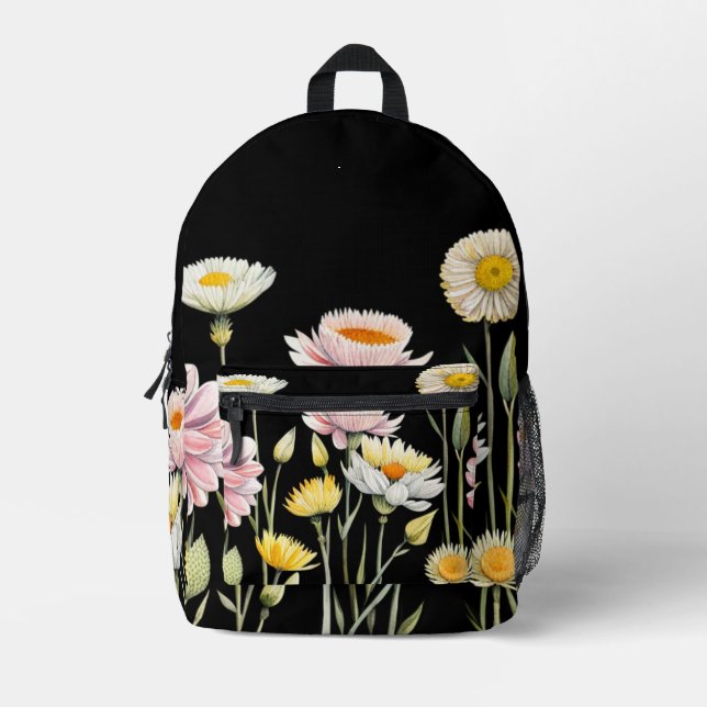 Mochila Impresa Reflejos Florales (Anverso)