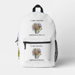 Mochila Impresa Regadera con Flores Jardín Botánico Arte Gif