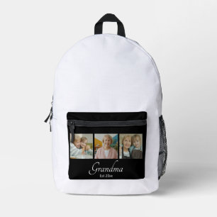 Mochila Impresa Regalo de Colograma de 3 Fotos Personalizado Año d