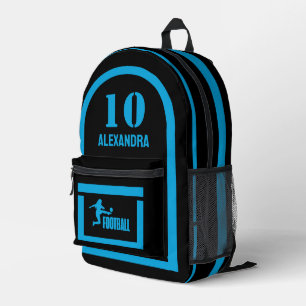 Mochila Impresa Regalo de cumpleaños de fútbol, Chica de jugador d