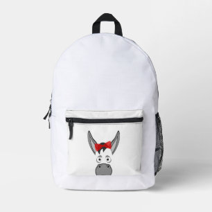 Mochila Impresa Regalo de Disfraz de Halloween de Burro Animal Flo