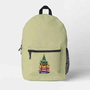 Mochila Impresa Regalo de vida del profesor de árbol de Navidad