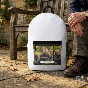 Mochila Impresa Regalo para el abuelo por primera vez