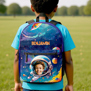Mochila Impresa Regalo para niños foto astronauta espacio profundo