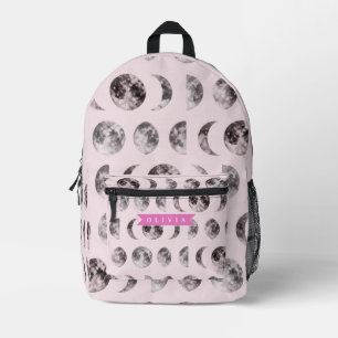 Mochila Impresa Regalo Personalizado de Nombre Celestial con Fase 