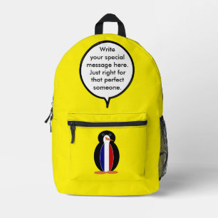 Mochila Impresa Regalo personalizado de pingüino de vida silvestre