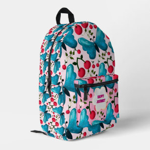 Mochila Impresa Regalo personalizado y hecho a medida de mariposa 