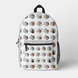 Mochila Impresa Regalos de collage de fotos minimalistas para niet