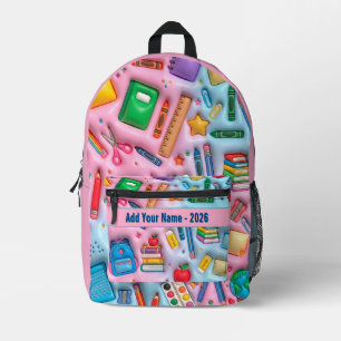 Mochila Impresa Regreso Personalizado a la Escuela 2026