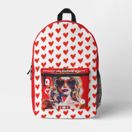 Mochila Impresa Reina de Corazones Pop Art