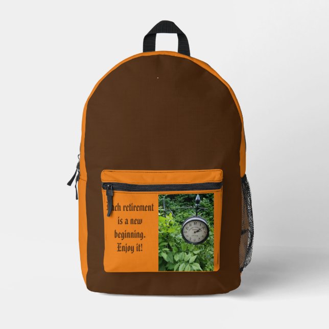 Mochila Impresa reloj de regalo de retiro (Anverso)