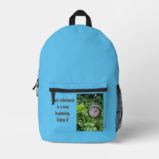 Mochila Impresa reloj de regalo de retiro (Anverso)
