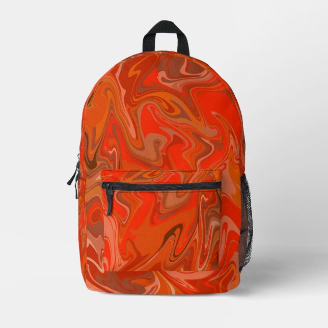 Mochila Impresa Remolino de lava (Anverso)