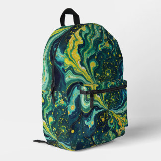 Mochila Impresa Remolinos Galácticos en Colores Vívidos 1
