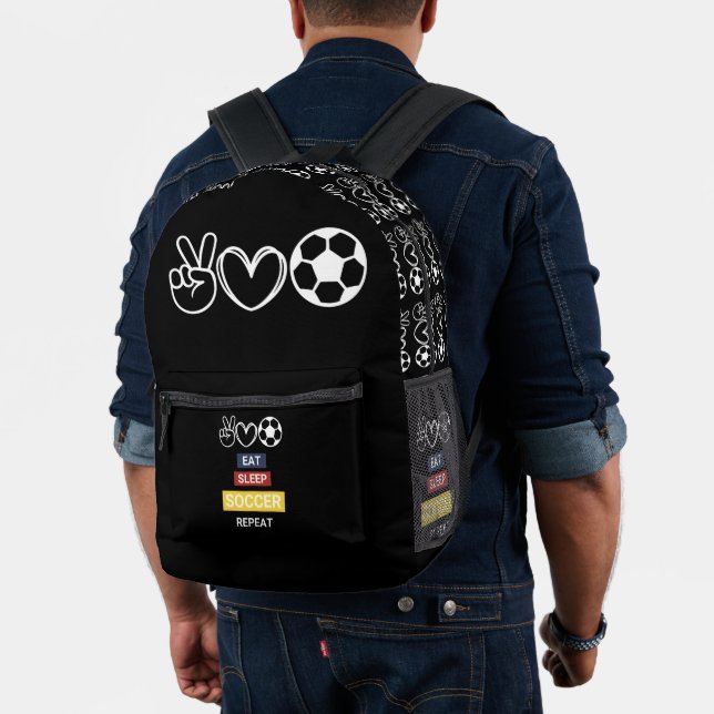 Mochila Impresa Repito de fútbol de sueño (Insitu (Modelo))