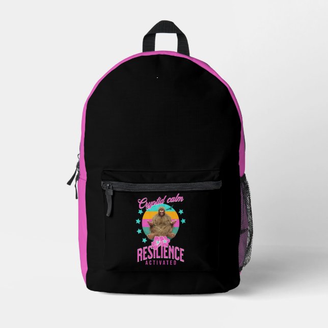 Mochila Impresa Resiliencia tranquila de criptozoología activada B (Anverso)
