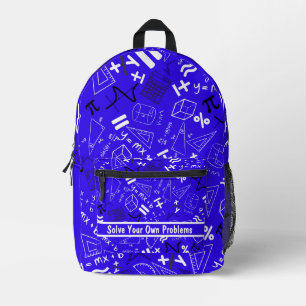 Mochila Impresa resolver sus propios problemas matemáticas azul di