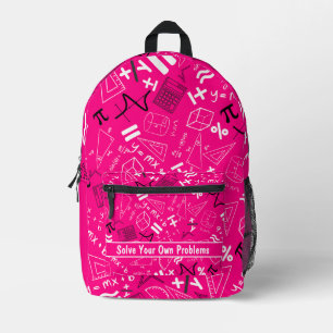 Mochila Impresa resolver sus propios problemas matemáticas rosa mo