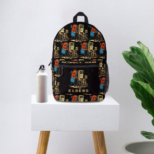 Mochila Impresa Respeto a tus mayores Control de juego retro diver