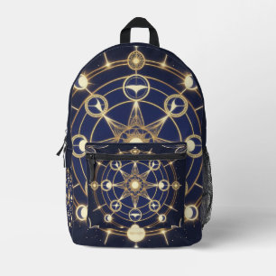 Mochila Impresa Resplandor Divino – Mandala Dorado del Despertar