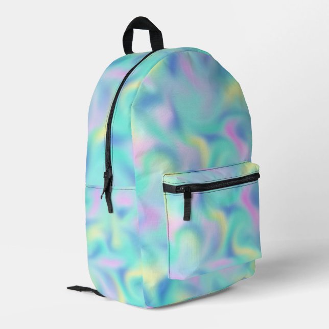 Mochila Impresa Resumen Bonito Pastel Swirls (Esquina izquierda trasera)