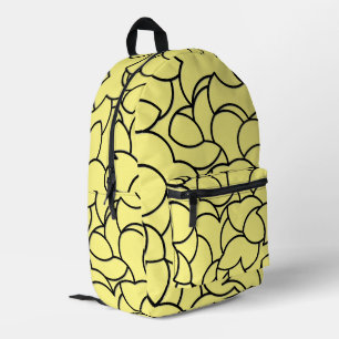 Mochila Impresa Resumen compuesto de negro y amarillo