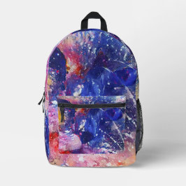 Mochila Impresa Resumen Cósmico de Dreamscape Cat