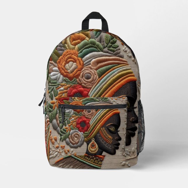 Mochila Impresa Resumen Cubism Art Backpack - Audaz Modernista (Anverso)