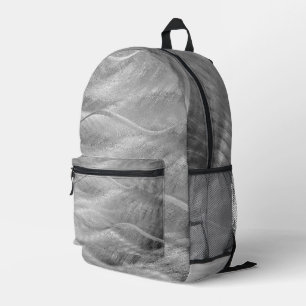 Mochila Impresa Resumen de acero cepillado ondulado