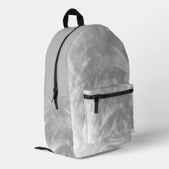 Mochila Impresa Resumen de Dandelions y luciérnagas Gray (Esquina izquierda trasera)