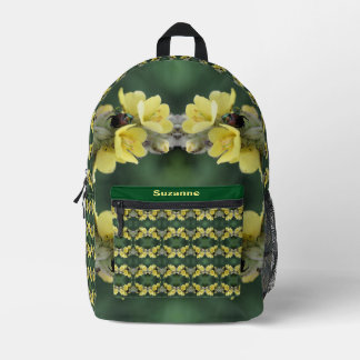 Mochila Impresa Resumen De Escarabajo En Flor Mulleina Personaliza