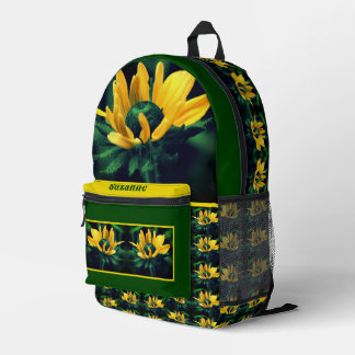 Mochila Impresa Resumen de flores de margarita personalizado