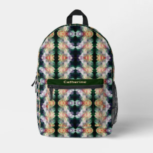 Mochila Impresa Resumen de la flor rosada peony personalizado