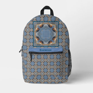 Mochila Impresa Resumen de la naturaleza de Bluebird