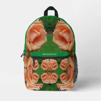 Mochila Impresa Resumen de Rosa de Cuchara en Blooming Personaliza
