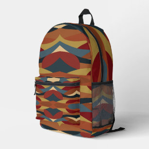 Mochila Impresa Resumen del estilo de vidrio templado geométrico o