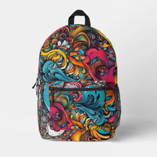 Mochila Impresa Resumen del patrón de graffiti Splash Art
