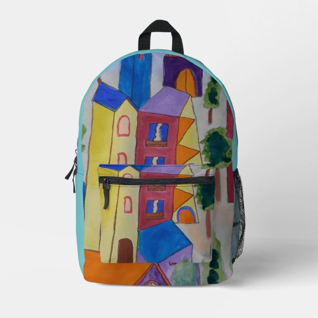 Mochila Impresa Resumen del pueblo de verano (Anverso)