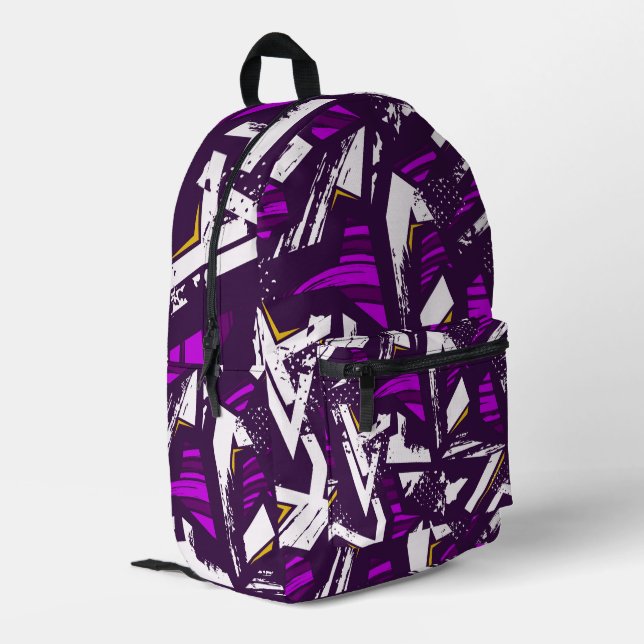 Mochila Impresa Resumen estilo retro (Esquina izquierda trasera)