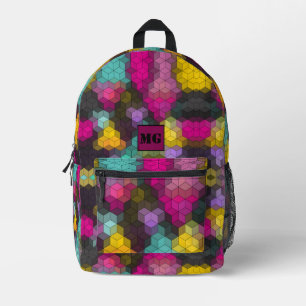 Mochila Impresa Resumen hexágono moderno geométrico forma mosaico