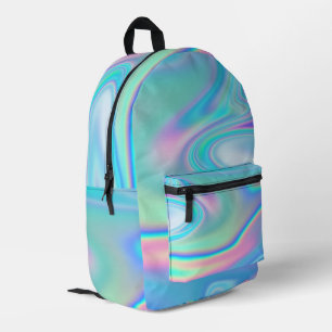 Mochila Impresa Resumen holográfico del arcoiris