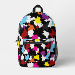 Mochila Impresa Resumen irregular de color negro