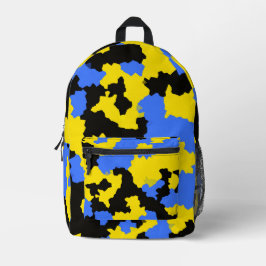 Mochila Impresa Resumen moderno Diseño del patrón amarillo azul ne