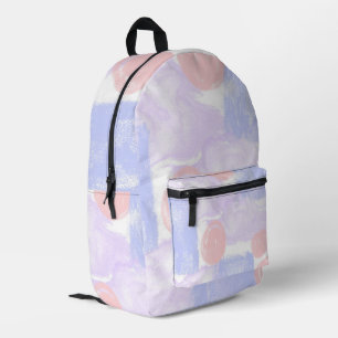 Mochila Impresa Resumen Pink Blue Purple Pattern