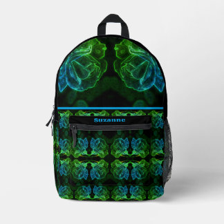 Mochila Impresa Resumen Rosa Flor de fantasía personalizada