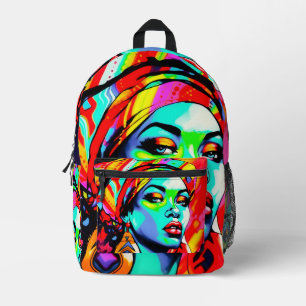 Mochila Impresa Retrato de arte pop