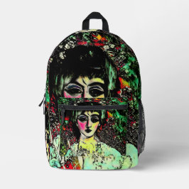 Mochila Impresa Retrato de Belleza Gótica
