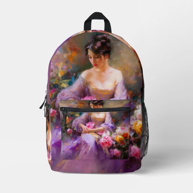Mochila Impresa Retrato elegante (Anverso)