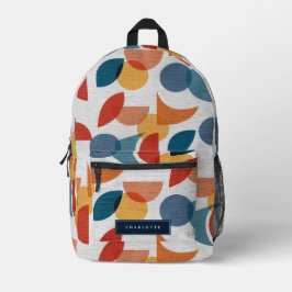 Mochila Impresa Retro Geométrico Brillante Resumen Medio siglo Mod